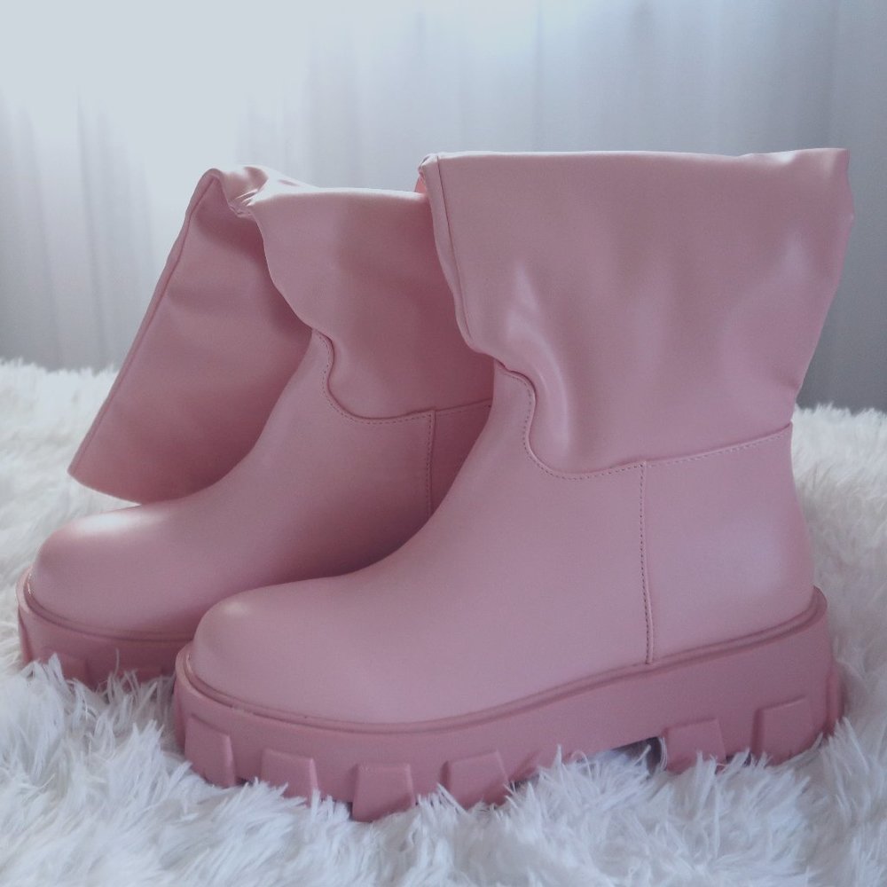 Women's Pink Knee High Boots